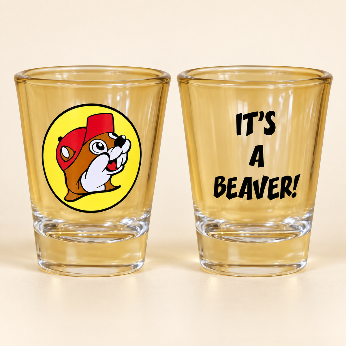 Verre à shot classique Buc-ee's « Believer Believer »