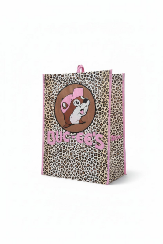 Buc-ee's Pink Leopard Print  Reusable Bag