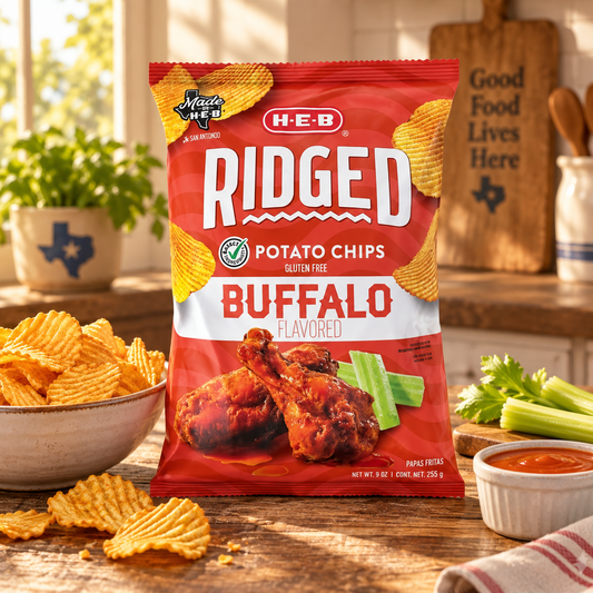H-E-B Ridged Buffalo Potato Chips