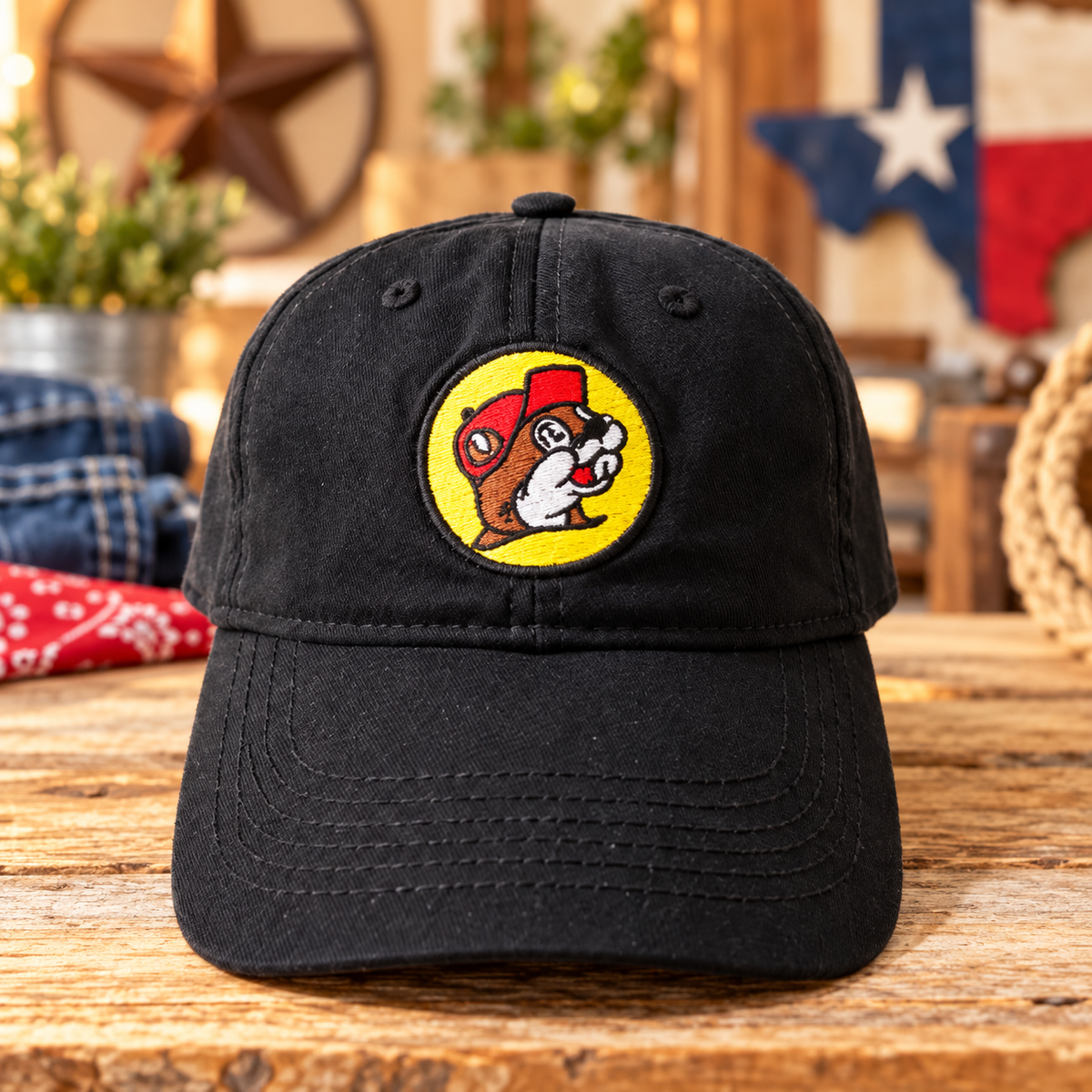 Buc-ee's Black Denim Hat