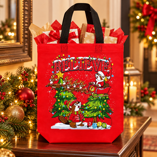 Buc-ee's "Believe" Reusable Christmas Bag