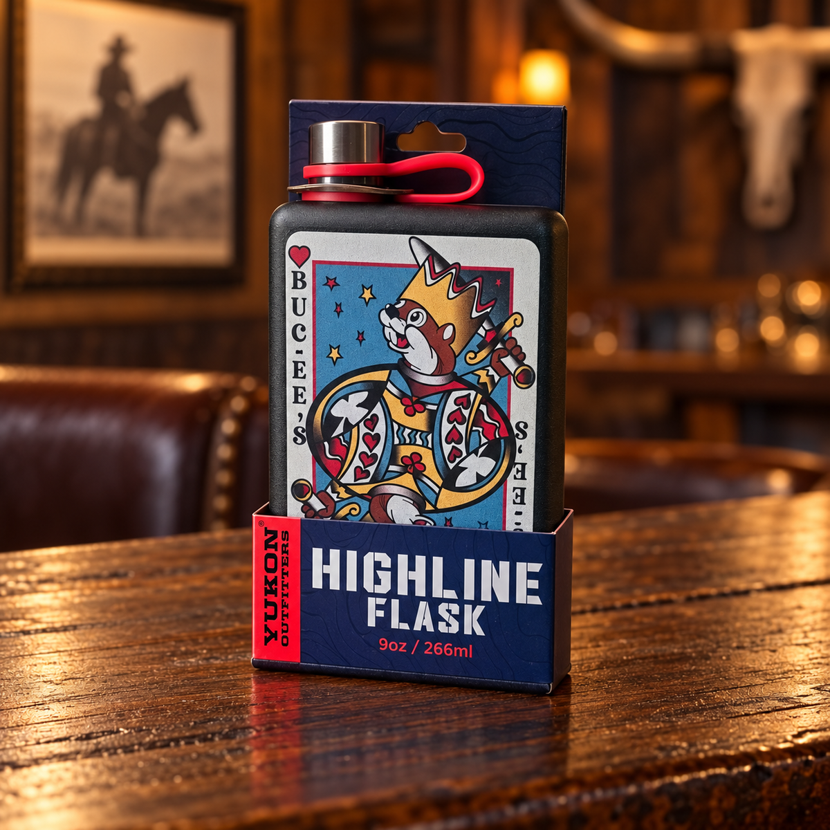 Buc-ee's Playing Card Flask by Yukon Outfitters
