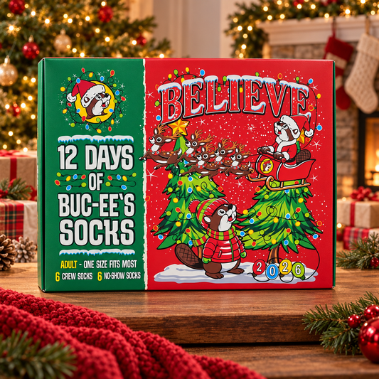 Buc-ee's 12 Days of Buc-ee's Socks  - Adult