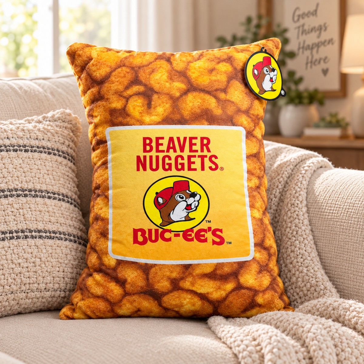 Buc-ee's Beaver Nuggets Pillow