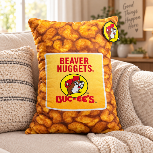 Oreiller pépite de castor de Buc-ee