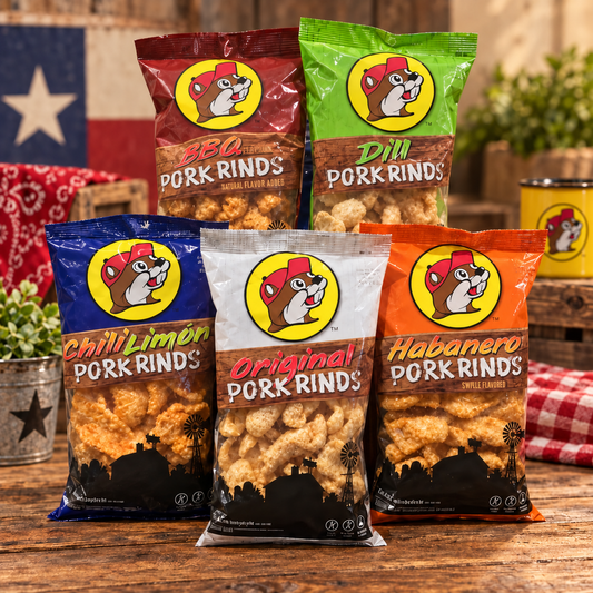 Lot de couennes de porc Buc-ee's