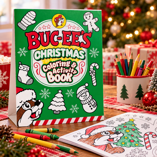 Buc-ee's Christmas Coloring & Activity Book Set