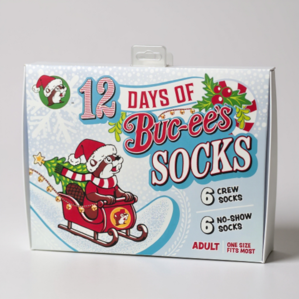 Buc-ee's 12 Days of Christmas Socks - Adult