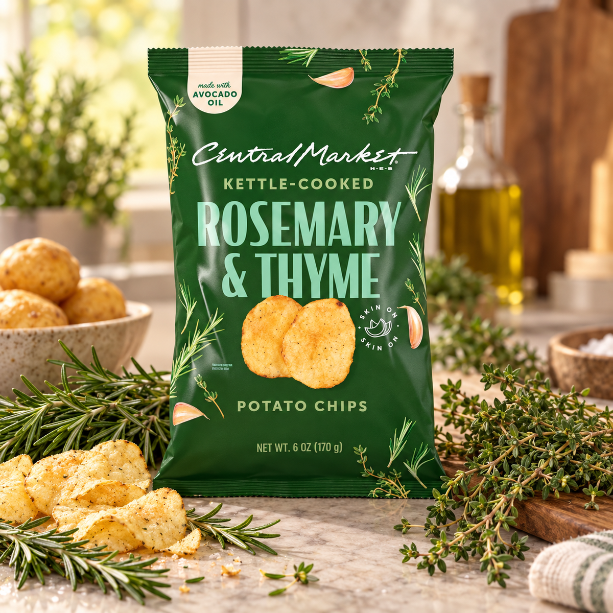 Central Market Rosemary & Thyme Potato Chips