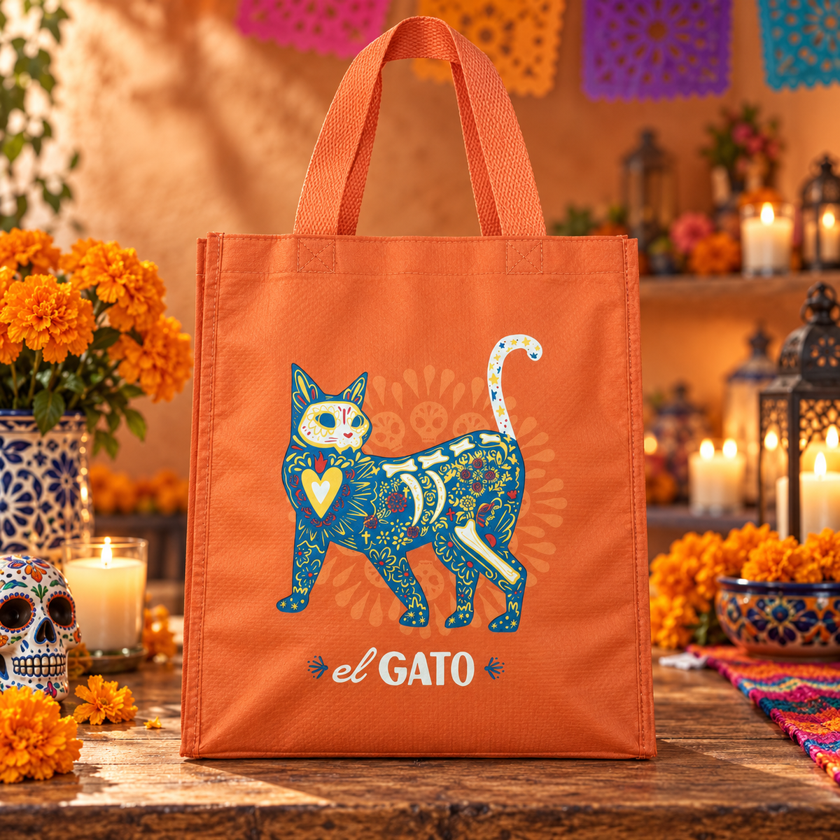 H-E-B Destination Holiday "El Gato" Resuable Bag