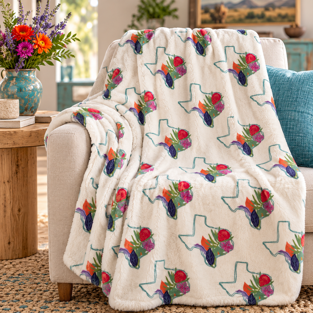 H-E-B Texas Floral Throw Blanket