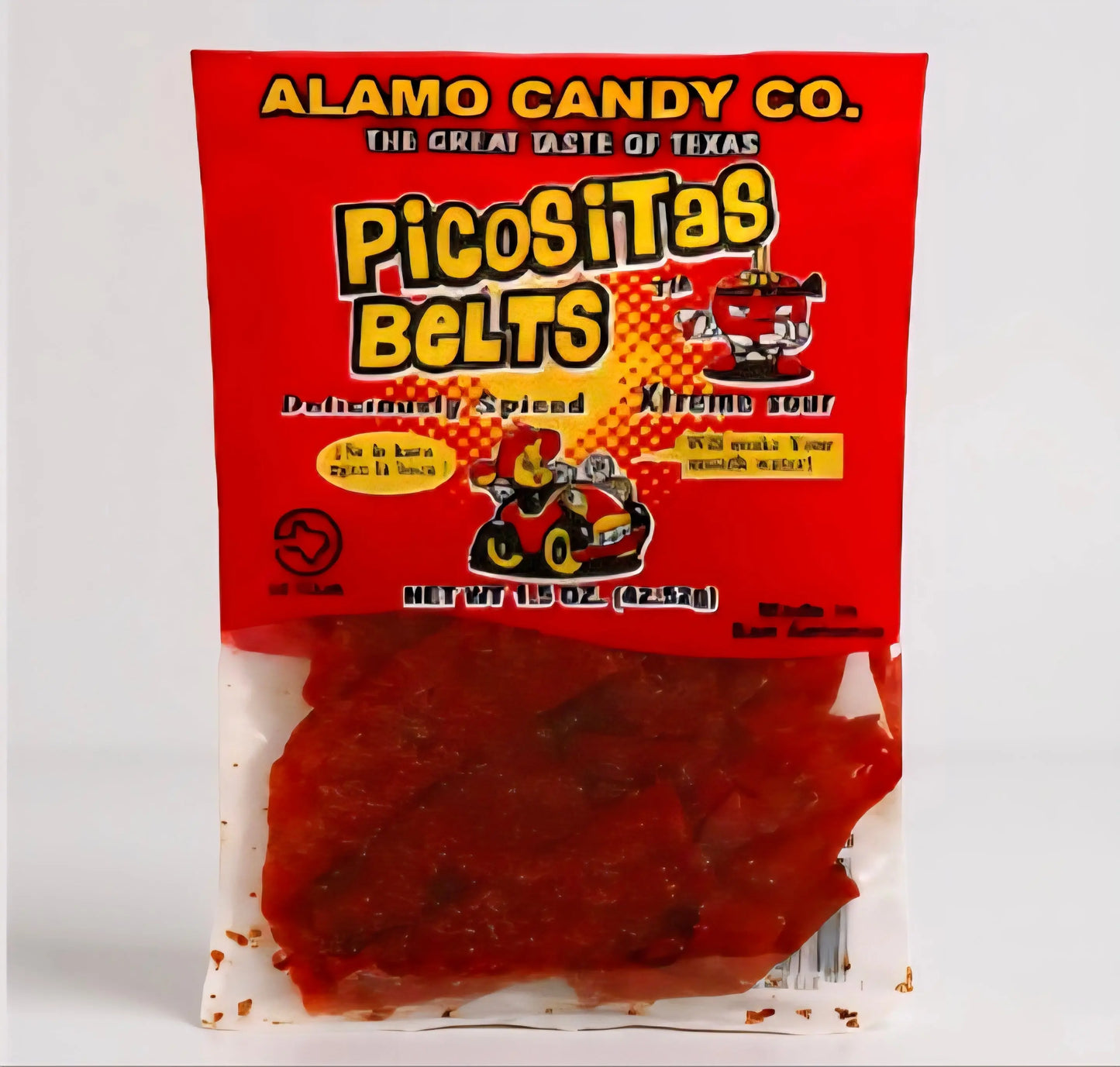 Picositas Extreme Sour Belts - 1.5 oz. - Texan Temptations