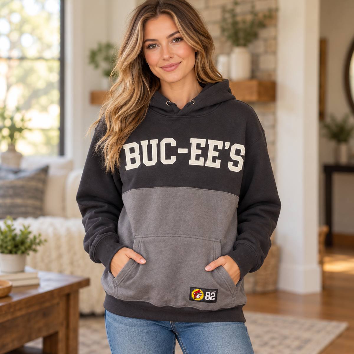 Buc-ee's Grey Hoodie