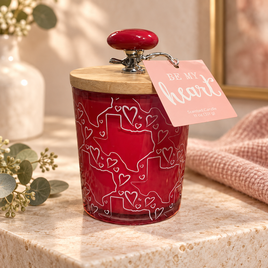 Bougie parfumée H-E-B Texas Hearts