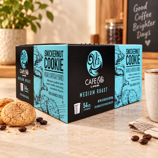 CAFE Ole par H-E-B, Café individuel parfum Cookie Snickernut, 54 capsules