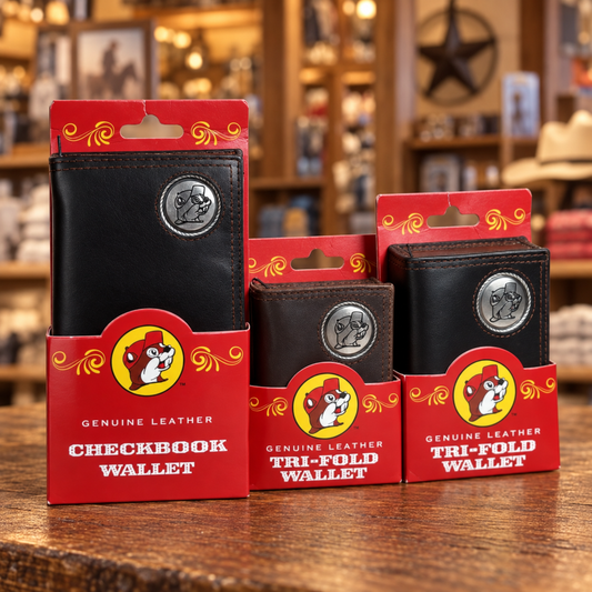 Portefeuille en cuir Buc-ee's