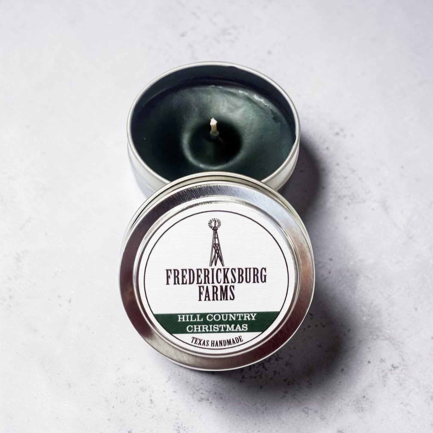 Fredericksburg Farms Hill Country Christmas Candle Travel Tin