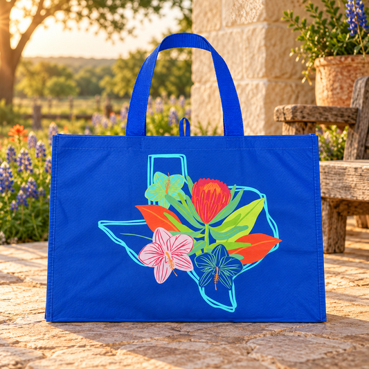 H-E-B Destination Holiday Texas Floral Reusable Bag
