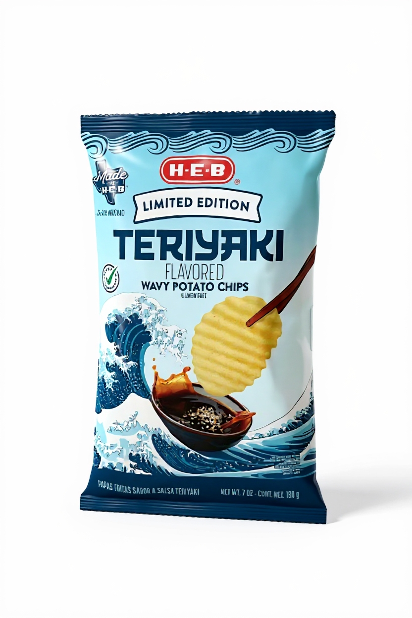 H-E-B Limited Edition Teriyaki Wavy Potato Chips