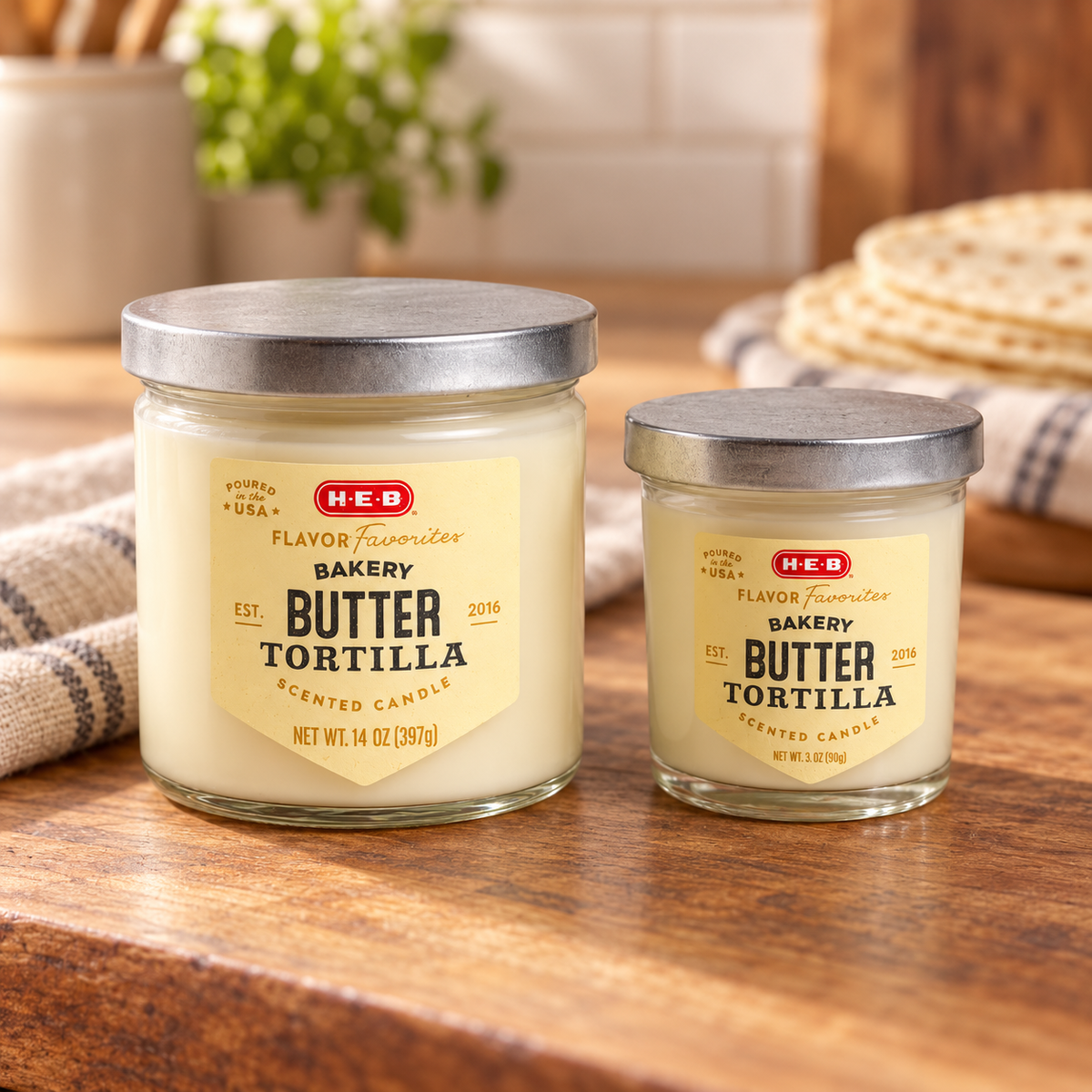 H-E-B Flavor Favorites Scented Candles - Butter Tortilla