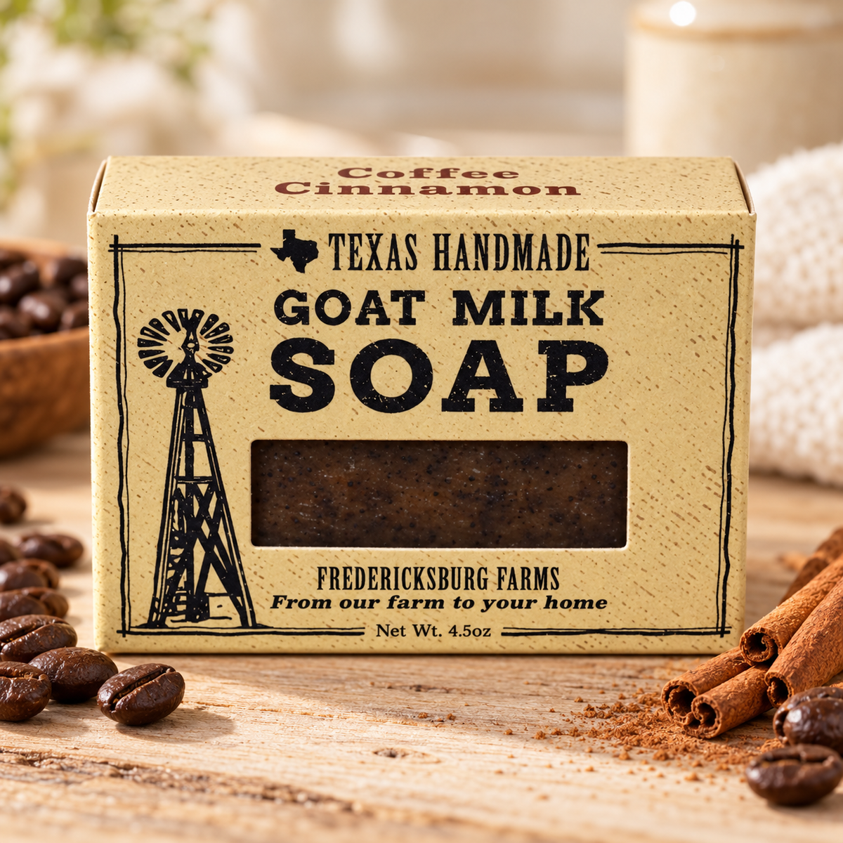 Fredericksburg Farms - Coffee Cinnamon Milk Bar Soap