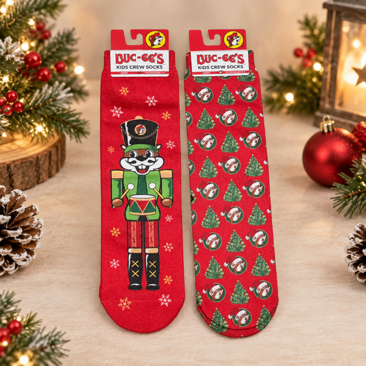 Buc-ee's Christmas Kids Crew Socks