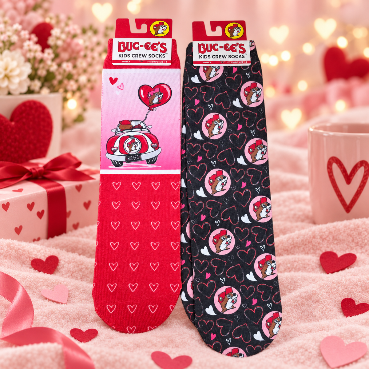 Chaussettes pour enfants « Équipage de la Saint-Valentin » Buc-ee's