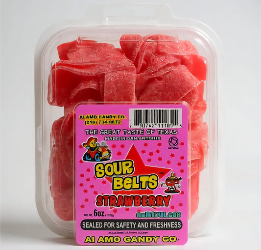 Strawberry Sour Belts - 6oz
