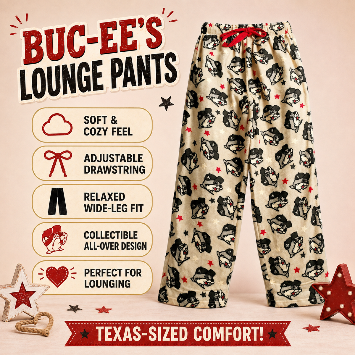 Buc-ee's Cozy Sherpa Lounge Pants