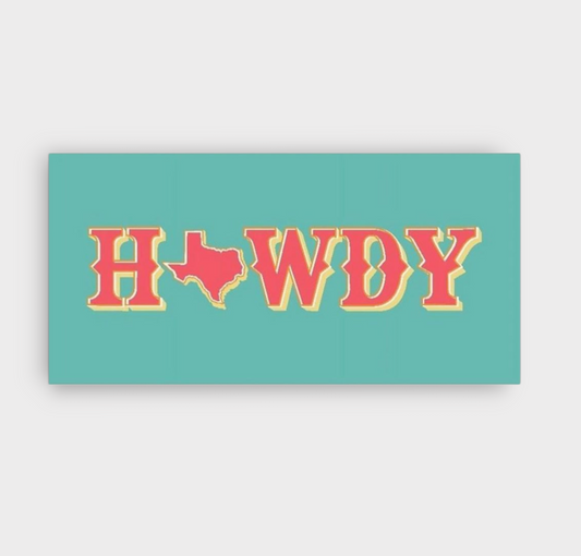 Destination Holiday Howdy Texas - Beach Towel