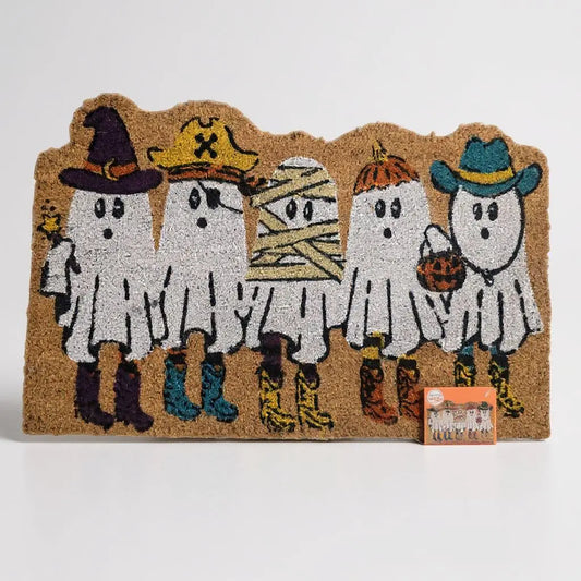 H-E-B Cowboy Ghost & Friends Doormat H-E-B
