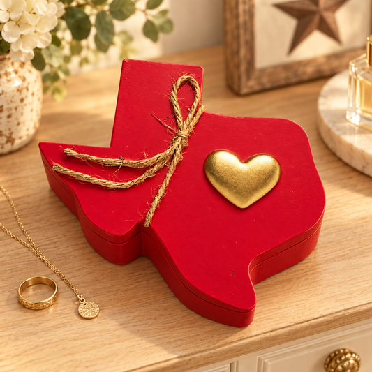 H-E-B Boîte à bijoux en résine du Texas