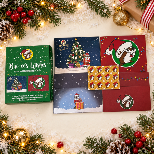 Carte de Noël Buc-ee's Wishes - 12 unités