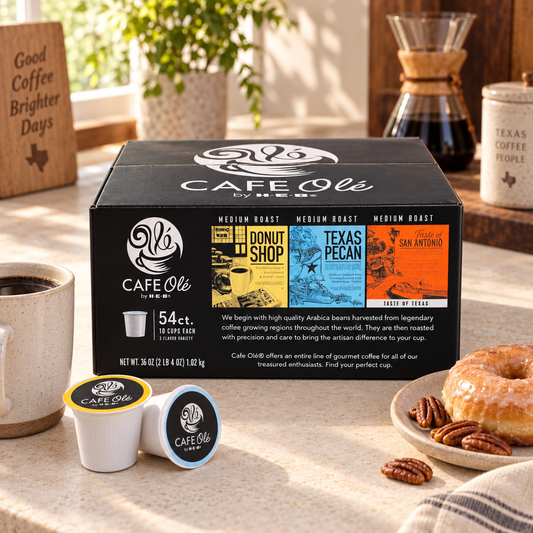 Café Ole par H-E-B, Dosettes de café à usage unique, paquet varié, 54 dosettes