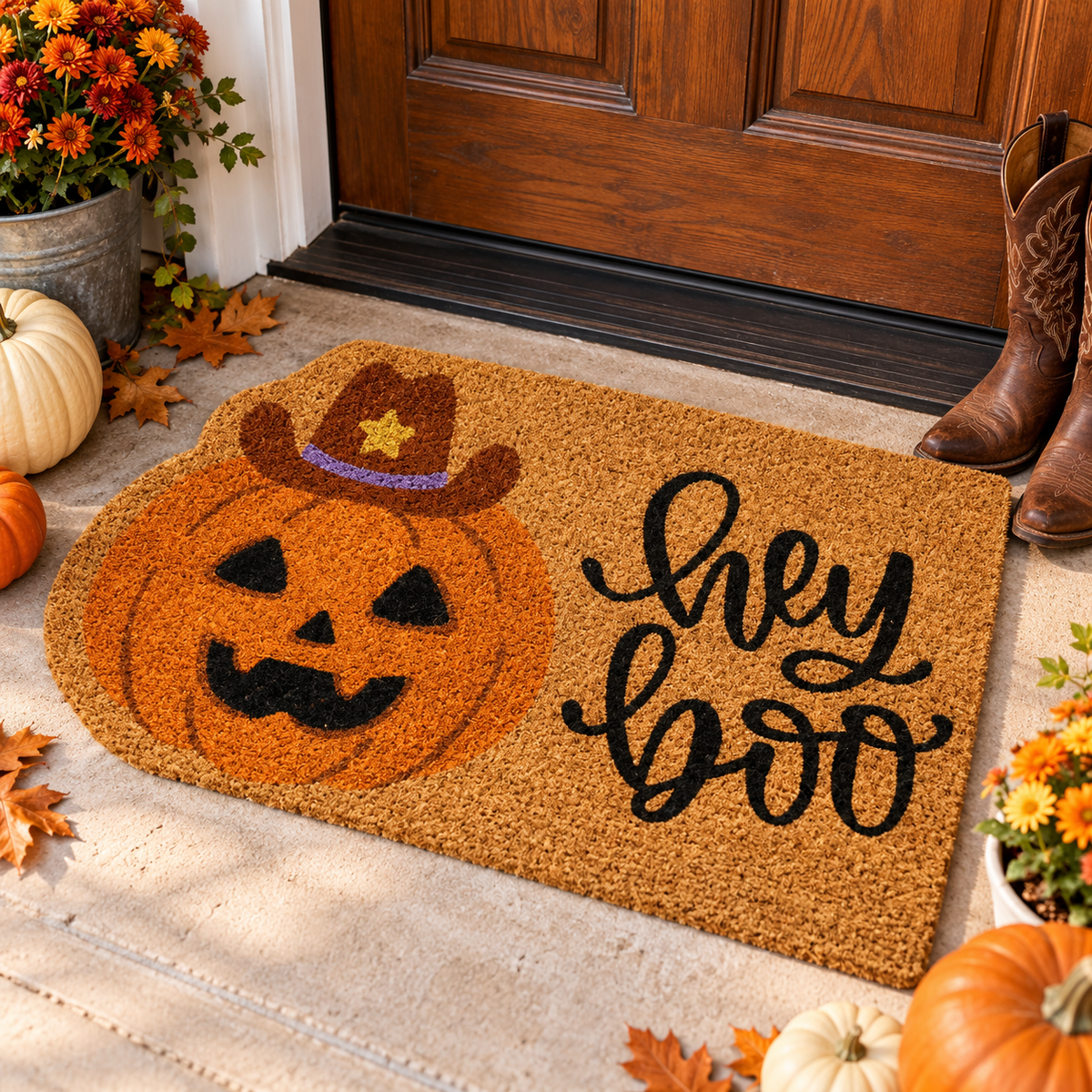 H-E-B Destination Holiday "Hey Boo" Doormat