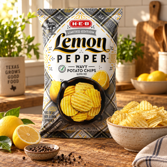 H-E-B Lemon Pepper Potato Chips
