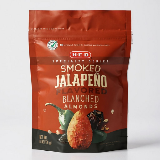 H-E-B Smoked Jalapeño Blanched Almonds, 6oz.