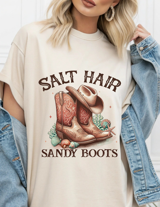 Salt Hair, Sandy Boots - Tee