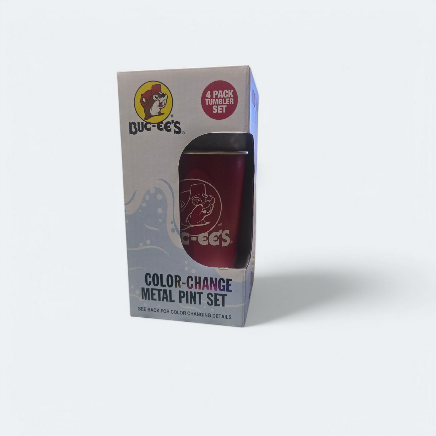 Buc-ee's Coloring Changing Metal Pint Set