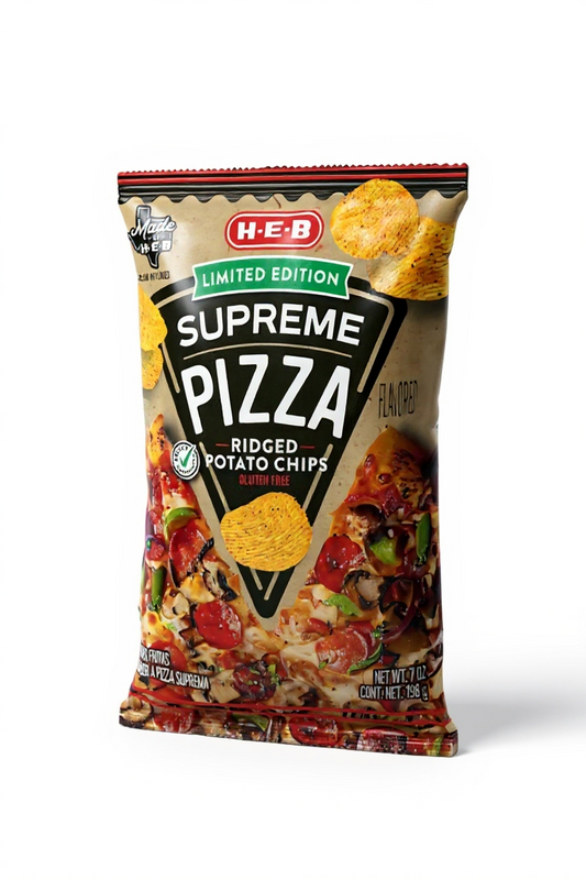 H-E-B Limited Edition Supreme Pizza Ridged Potato Chips