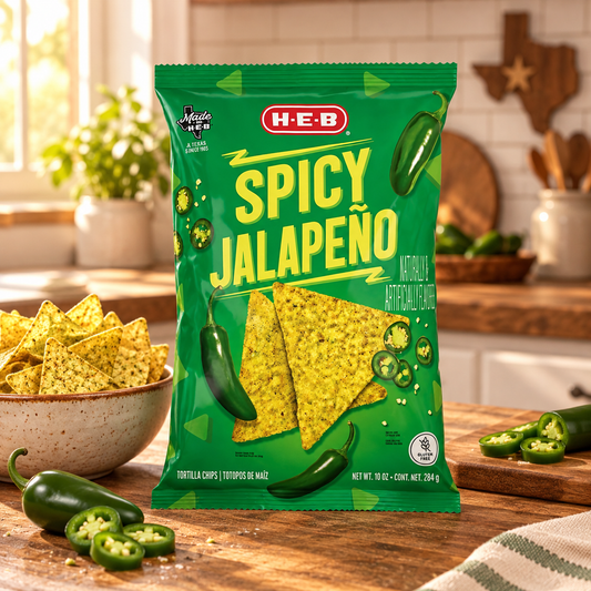 H-E-B Spicy Jalapeno Tortilla Chips