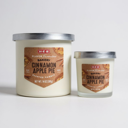 H-E-B Flavor Favorites Scented Candles - Cinnamon Apple Pie