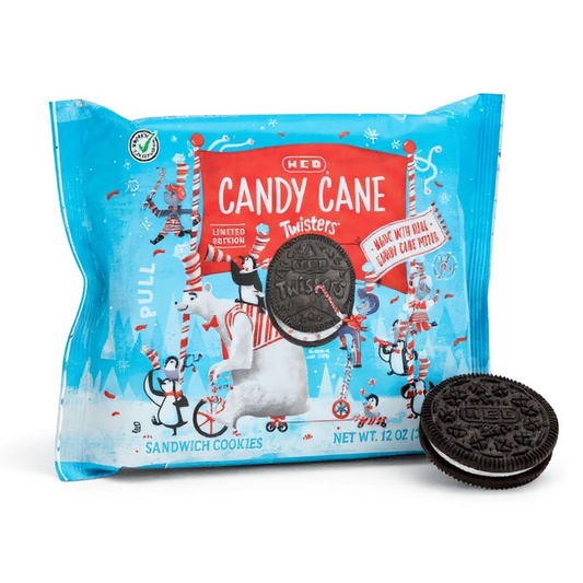 H-E-B Twister Sandwich Cookies - Candy Cane