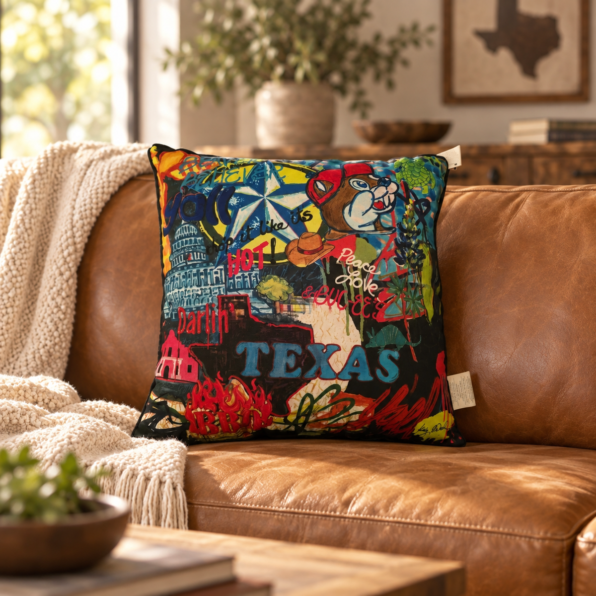 Buc-ee's Always Open/Texas Indoor Pillow