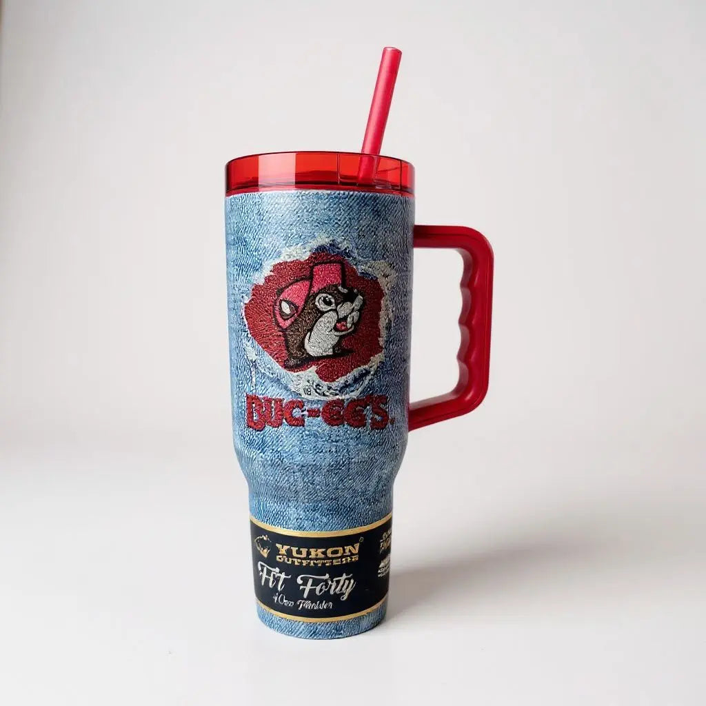 Buc-ee's Denim Patch Cutout Tumbler by Yukon Outfitters - 40oz. Buc-ee's