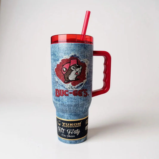 Buc-ee's Denim Patch Cutout Tumbler by Yukon Outfitters - 40oz. Buc-ee's