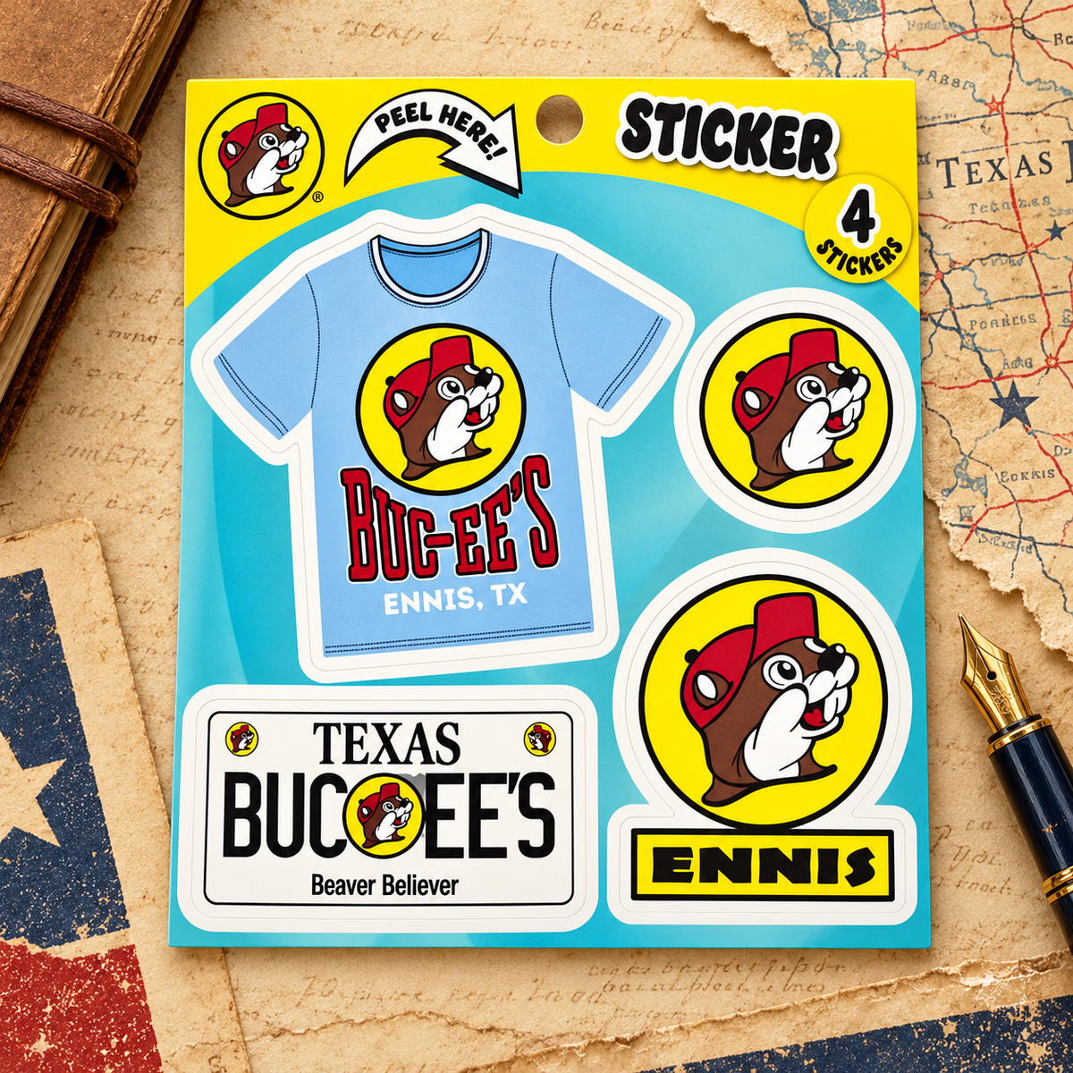 Buc-ee's Ennis, TX Sticker Pack