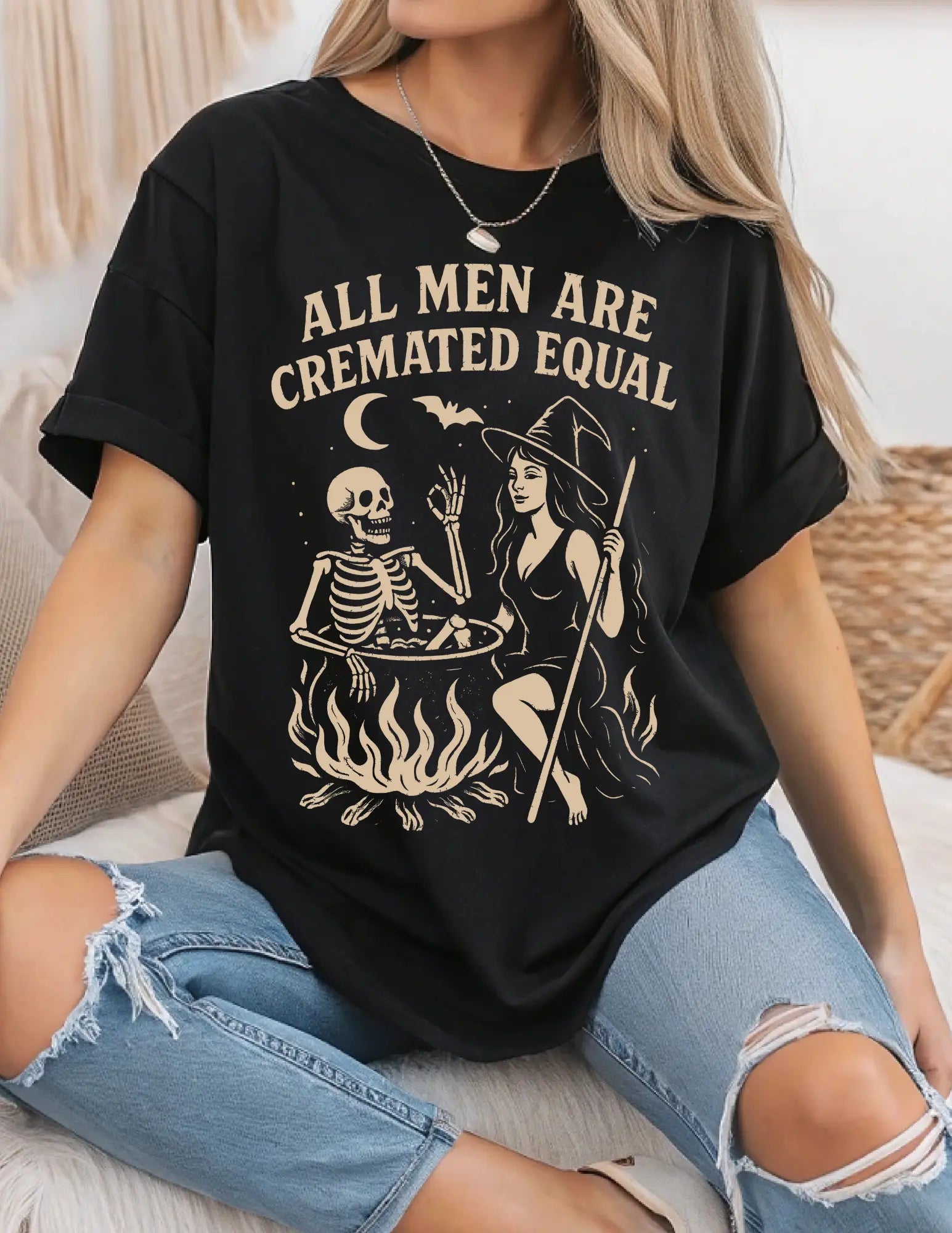 Halloween Cremation Tee ALL HAT NO CATTLE