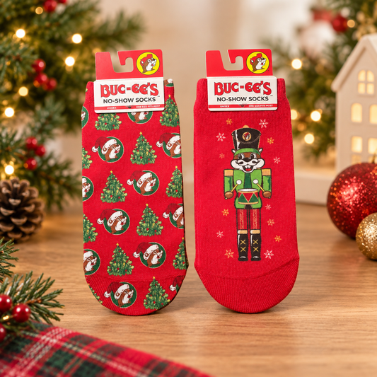Chaussettes invisibles de Noël Buc-ee's
