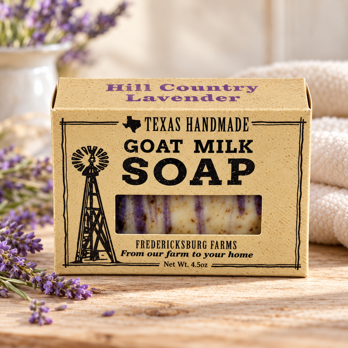 Fredericksburg Farms - Hill  Country  Lavender  Goat Milk Bar Soap
